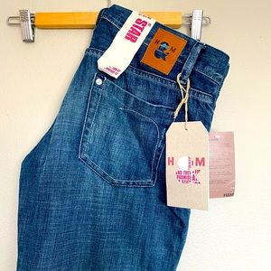 NWT H&M Low Rise Denim Jeans Button Front 32x32